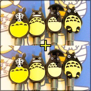 My Neighbor Totoro Lot Of 8 Ballpoint Black Ink Pens Various Faces Studio Ghibli